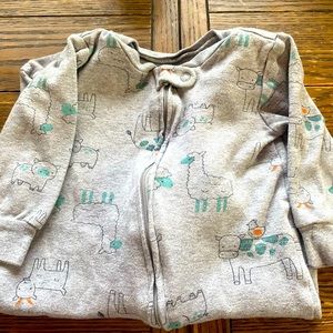Simply Joys by Carters 6-9M Footie PJs with 2 way Zipper & Animals